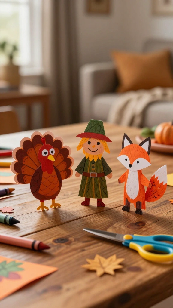 Printable Thanksgiving finger puppets