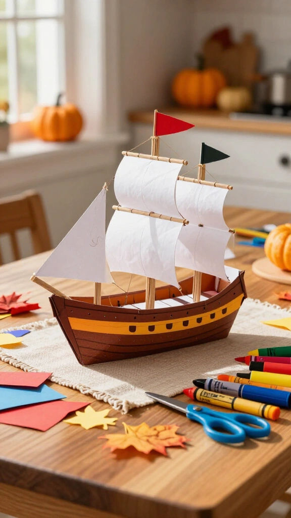 Printable Mayflower foldable boat