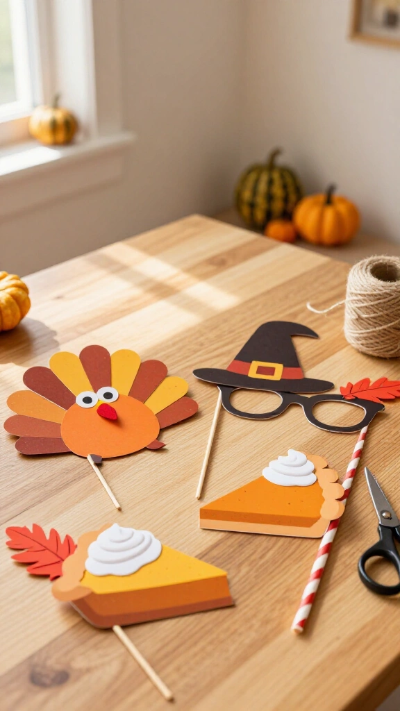 Printable turkey photo booth props