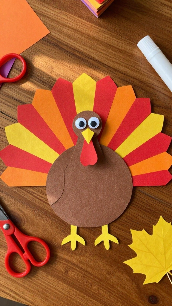 Classic construction paper hand turkey
