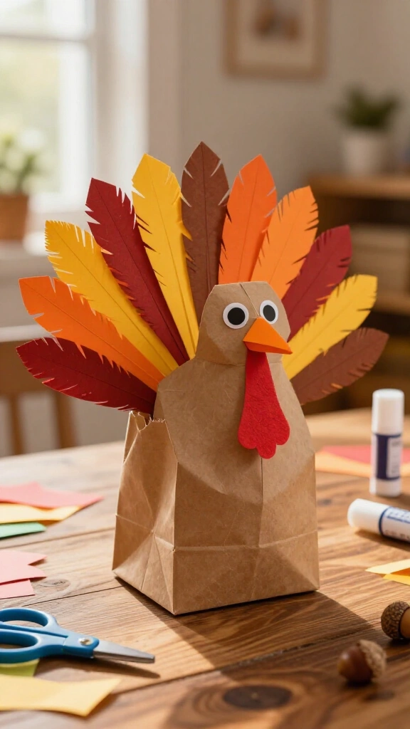 Paper Bag Gratitude Puppets