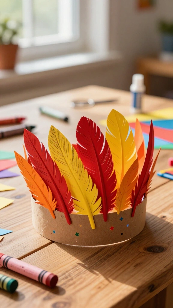 Cardboard Feather Headband