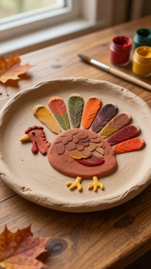 Handprint Turkey Keepsake Dish