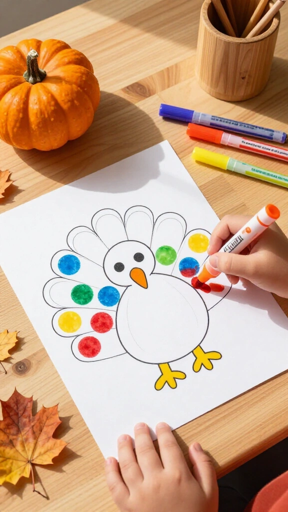 Dot marker turkey activity