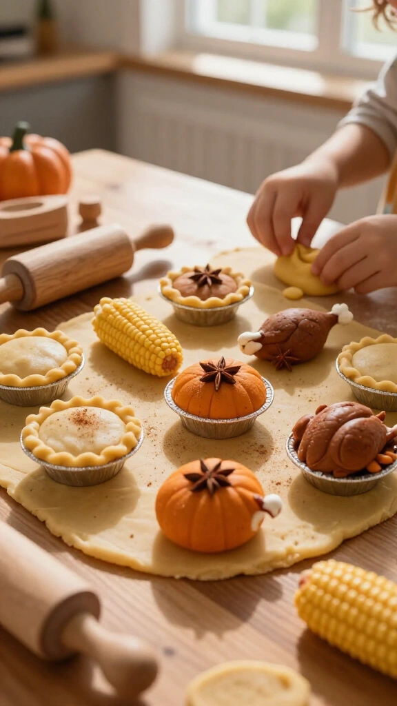 Playdough Thanksgiving feast