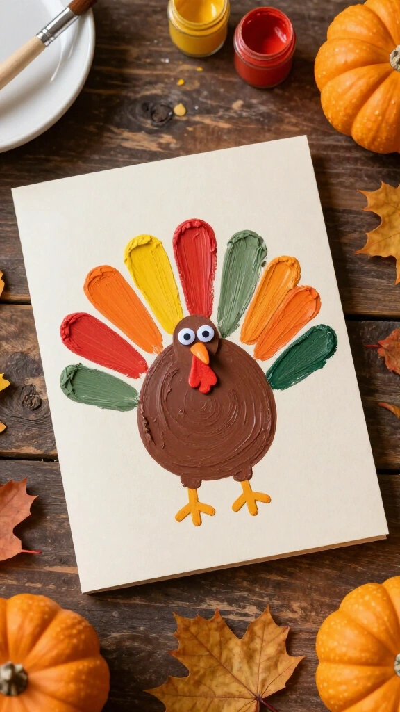 Classic handprint turkey card