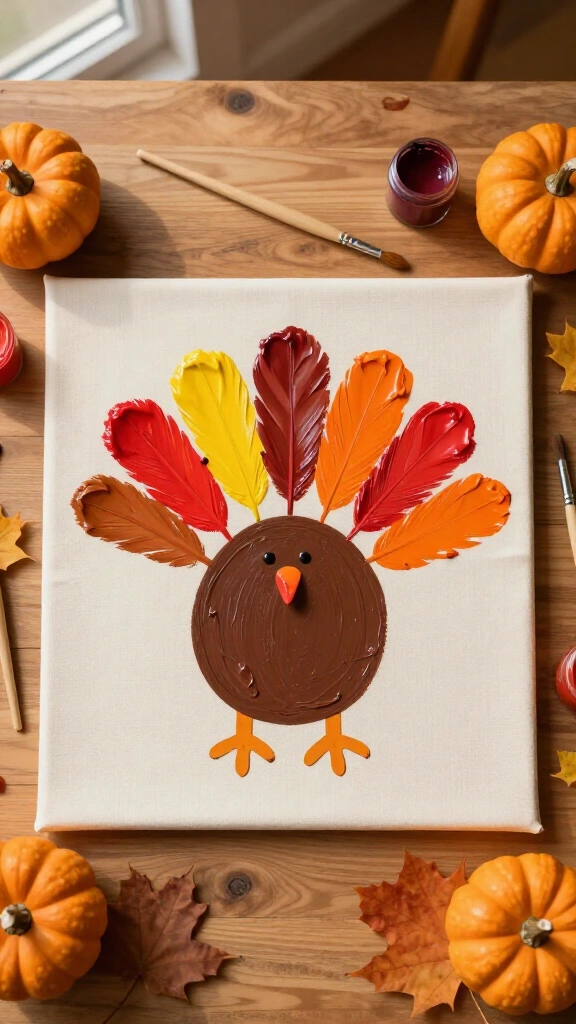 Handprint and footprint turkey pair
