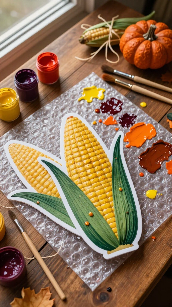 Bubble wrap Indian corn