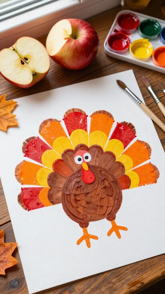 Apple stamped turkeys