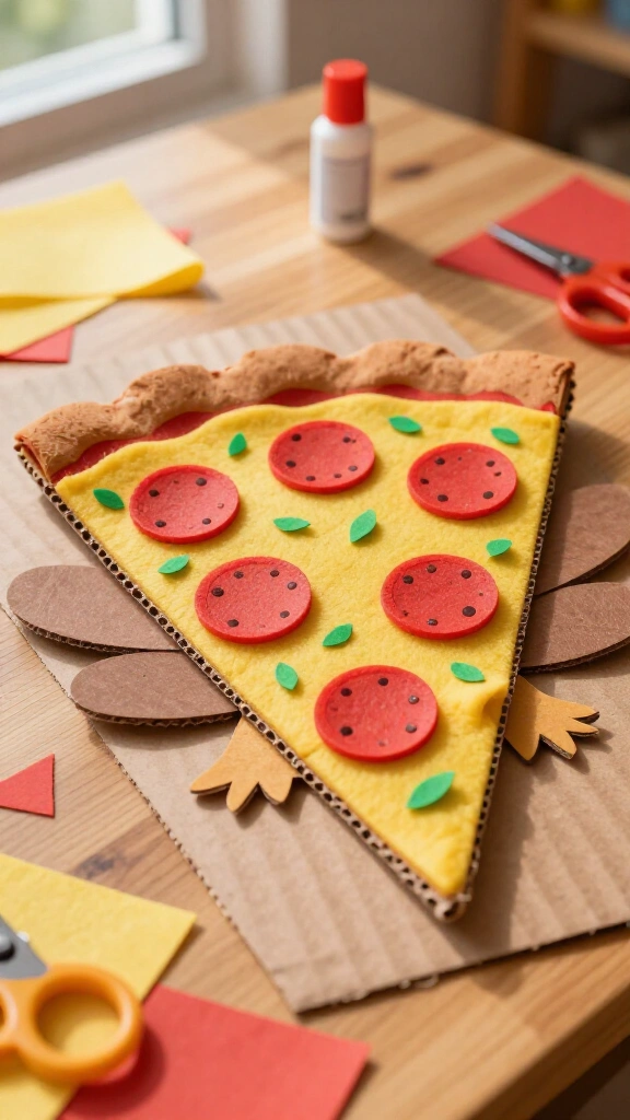 The cheesy slice of pizza turkey