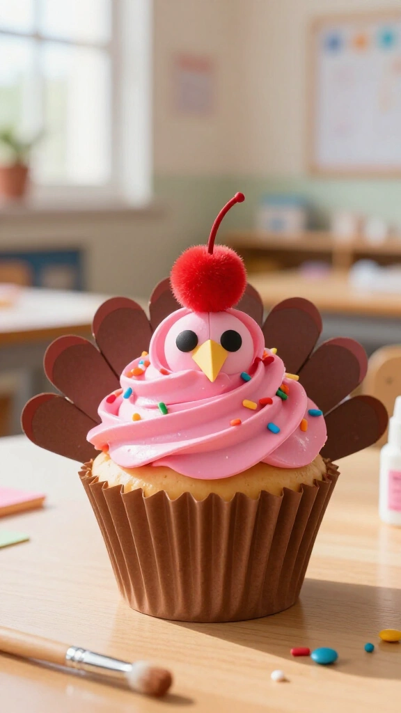 The delicious cupcake turkey