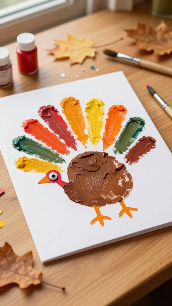 Classic handprint turkey card
