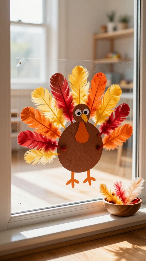 Contact paper sticky turkey wall