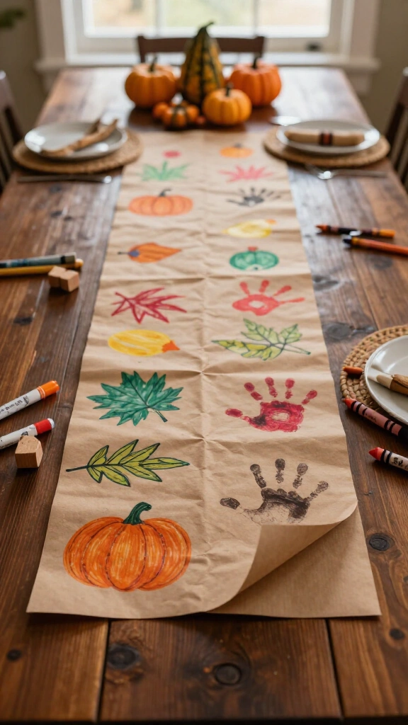 DIY thankful table runner