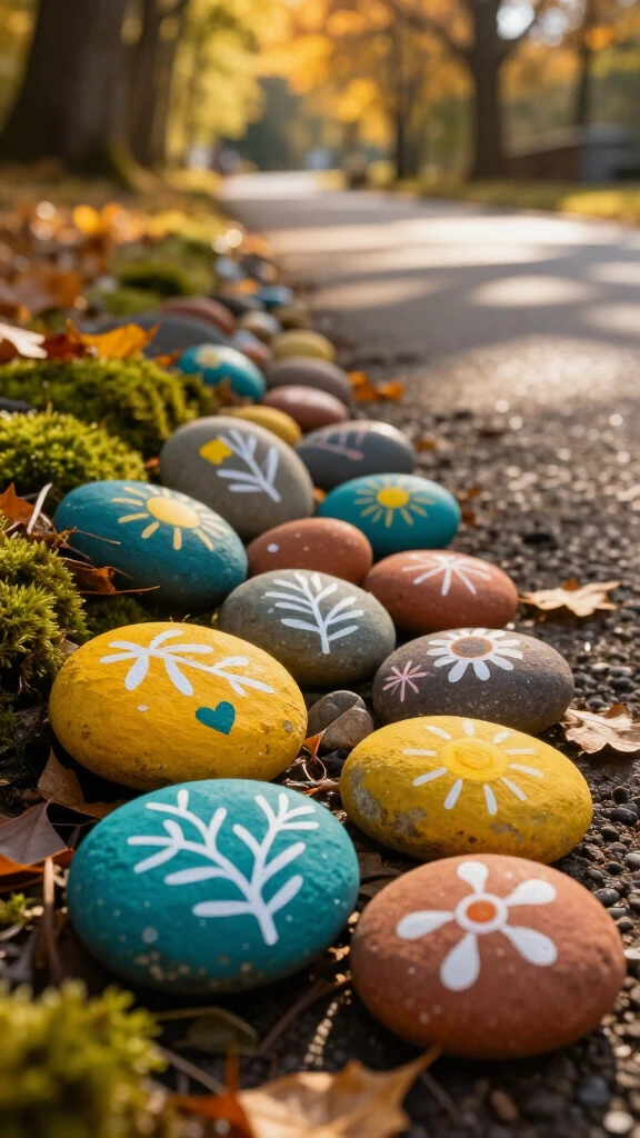 Painted gratitude rocks