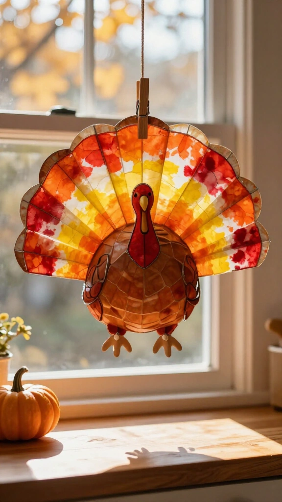 Coffee filter Thanksgiving turkey craft