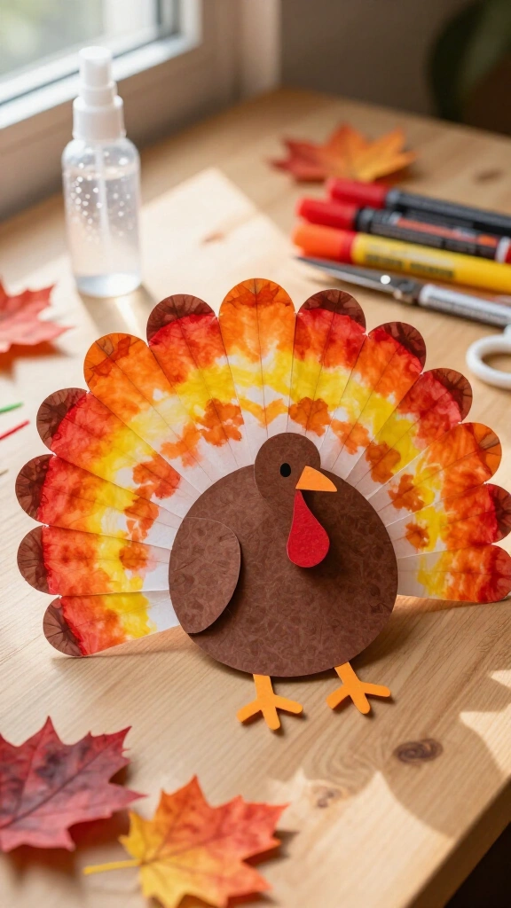 Coffee filter turkey craft