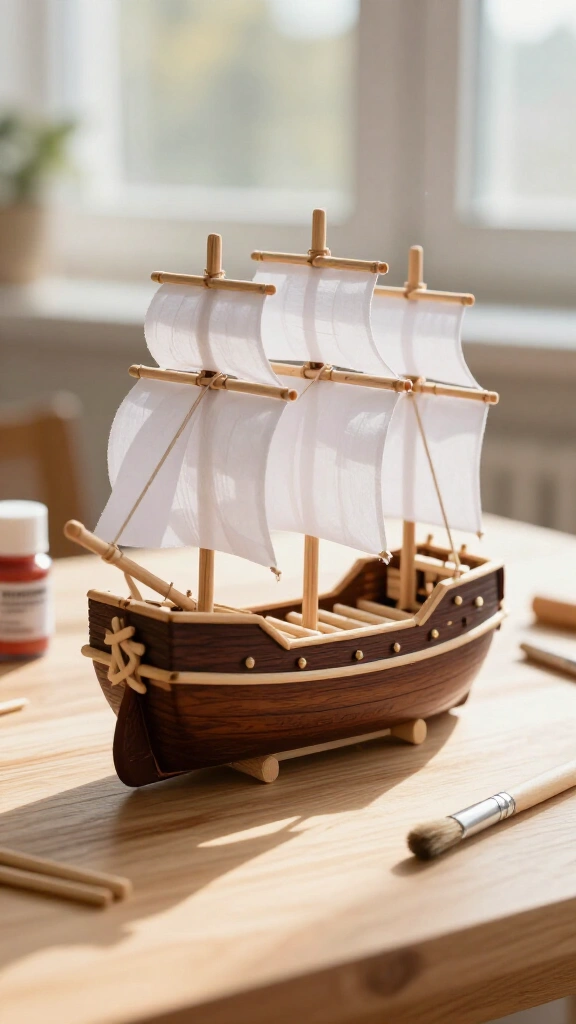 Popsicle stick Mayflower ship