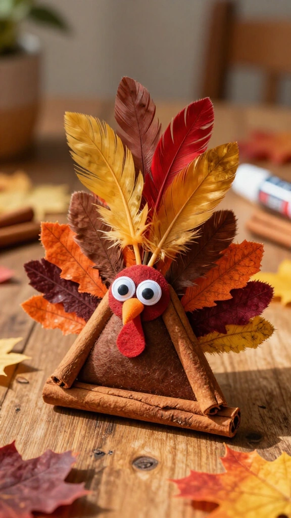Cinnamon stick turkey ornaments