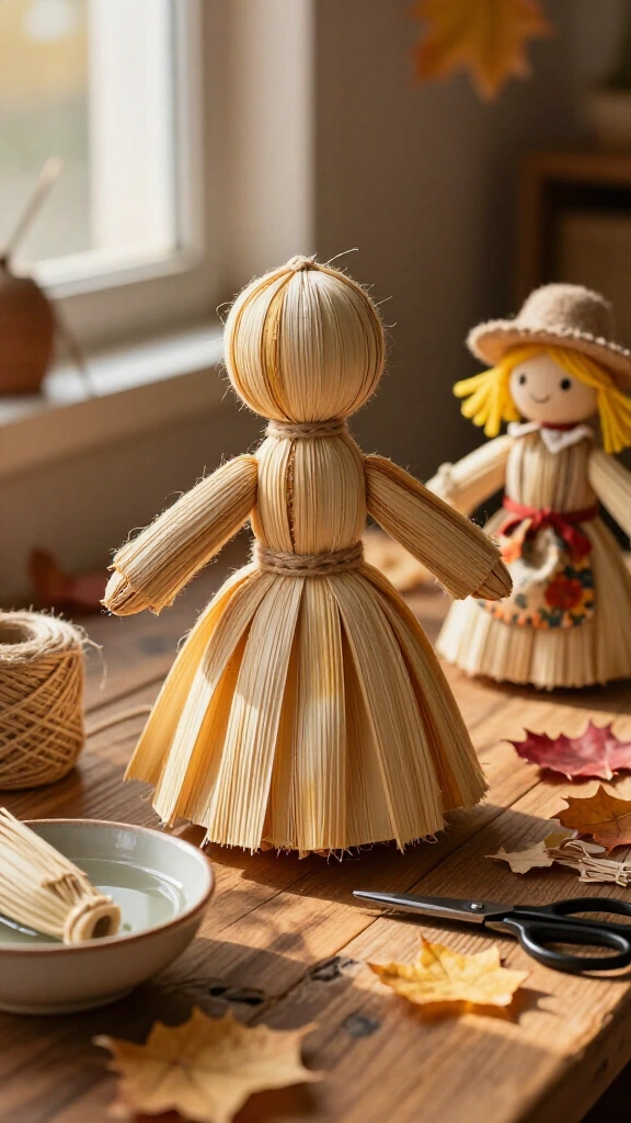 Traditional corn husk dolls