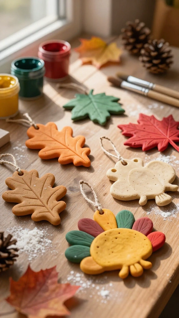 Salt dough harvest ornaments