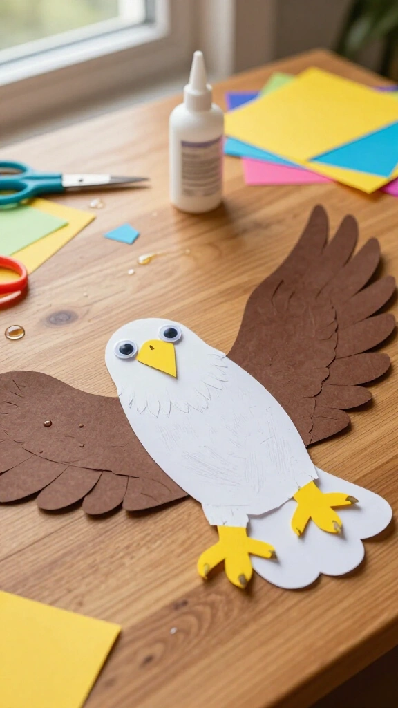Handprint eagle art