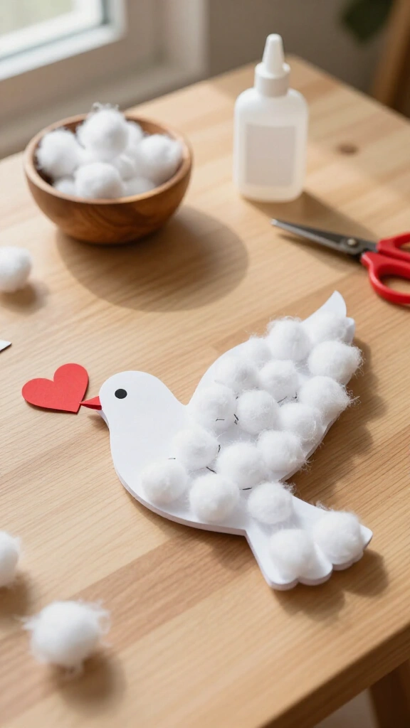 Veterans Day peace dove craft
