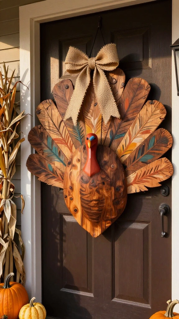 Reclaimed Wood Turkey Door Hanger