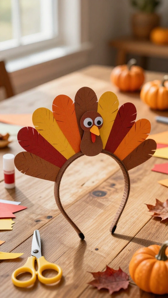 Handprint turkey headband