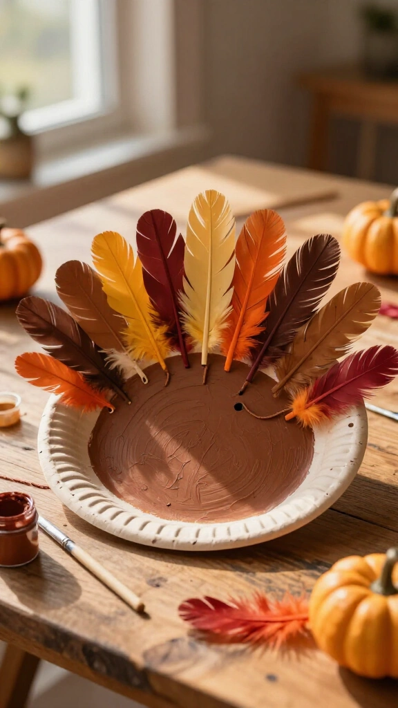 Paper plate turkey crown