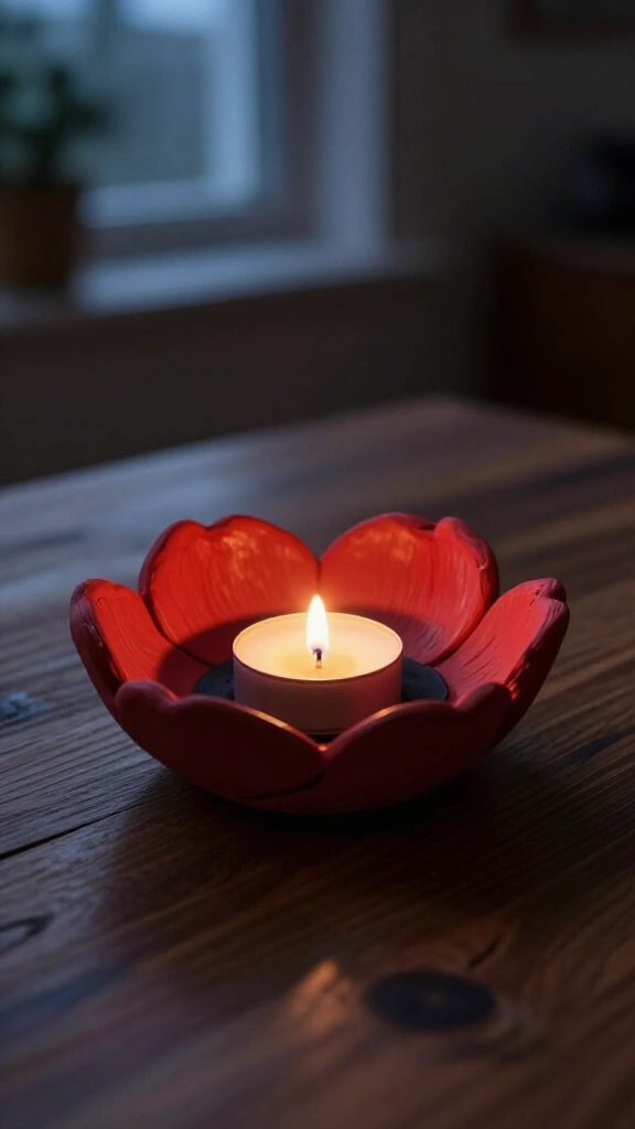 Clay Remembrance candle holder