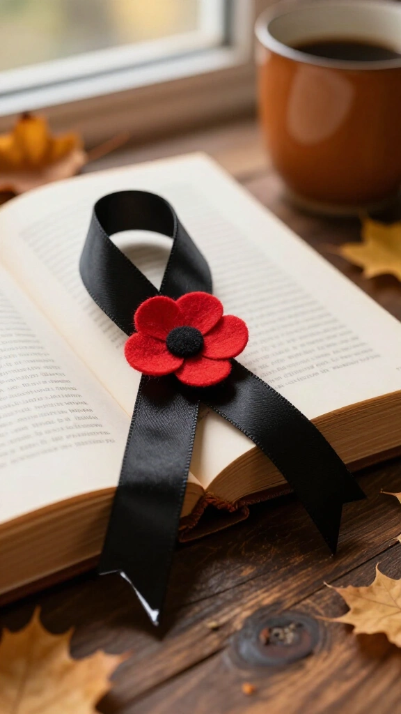 Remembrance Day ribbon bookmark