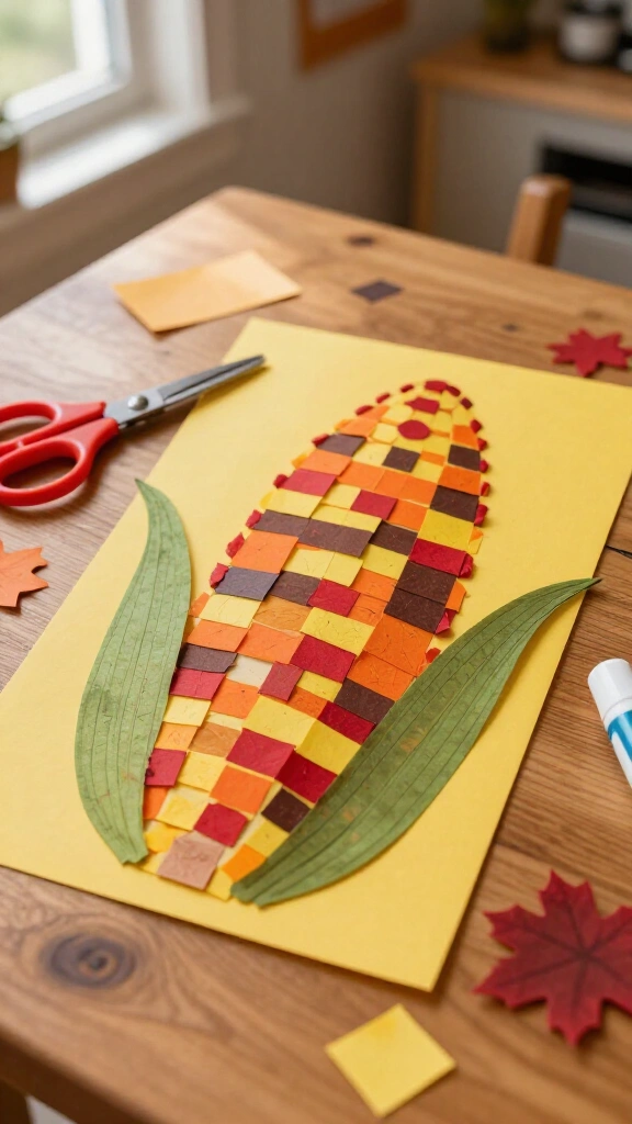 Paper strip harvest corn