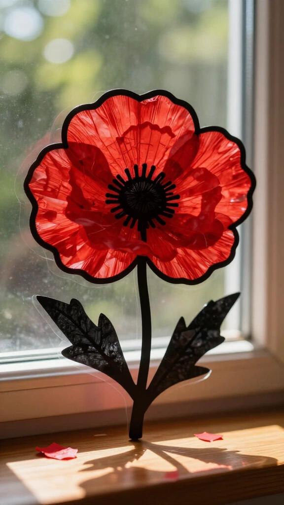 Tissue paper sun catcher