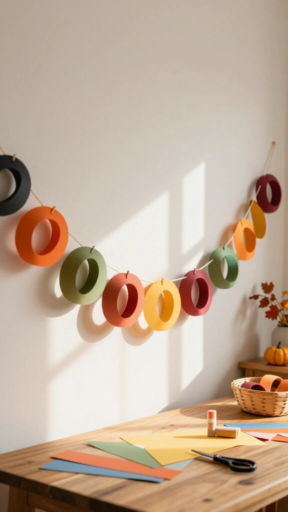 Paper chain gratitude countdown