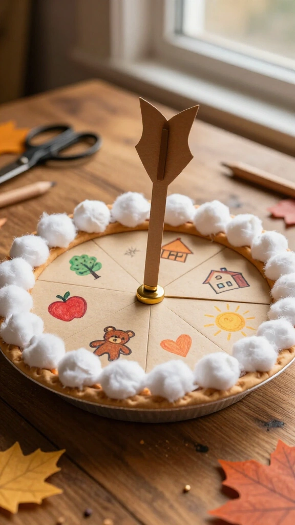 Gratitude pie spinner craft