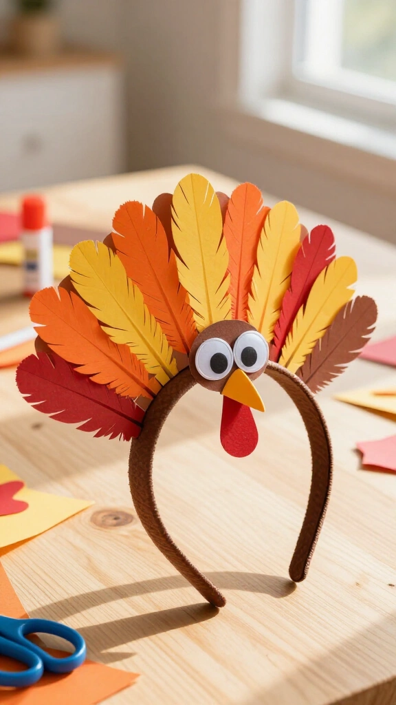 Classic construction paper turkey band