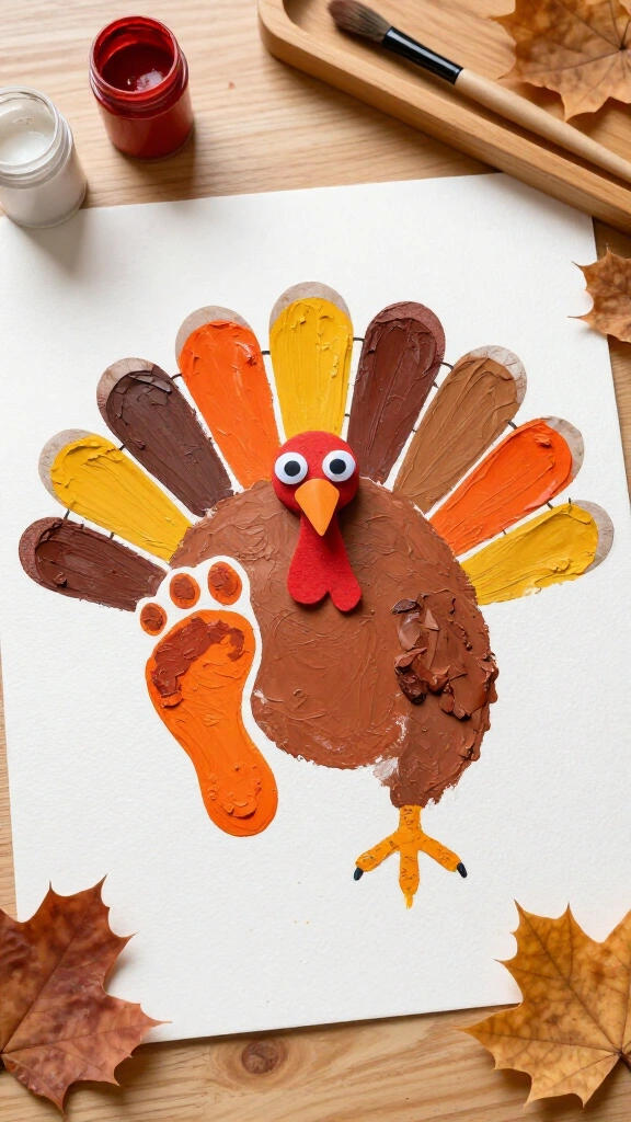 Double footprint turkey wings craft