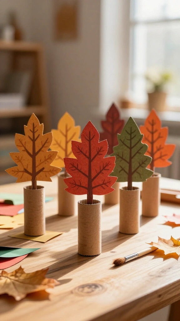 Upcycled toilet paper roll mini forest