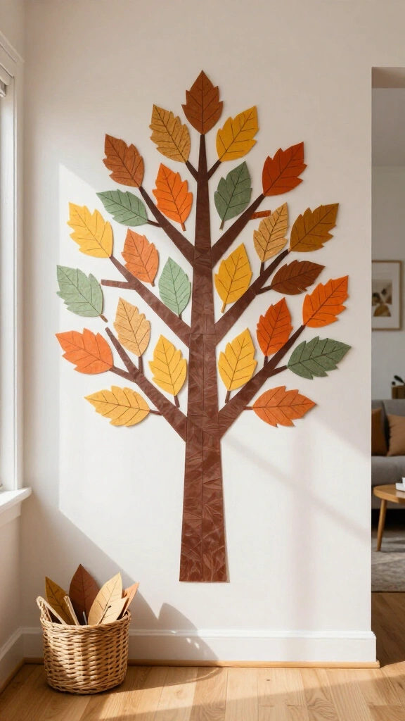 Geometric washi tape wall tree