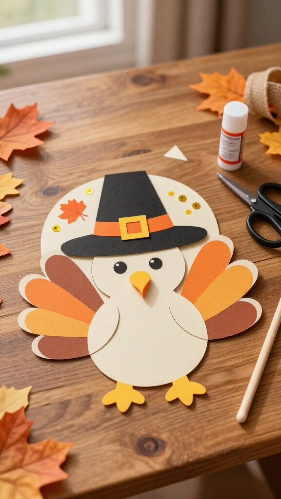 Pilgrim hat turkey pattern