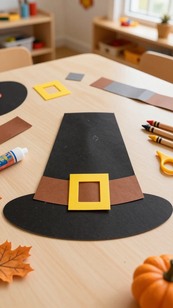Pilgrim hat shape craft
