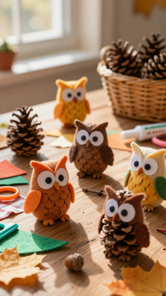 Pinecone owls