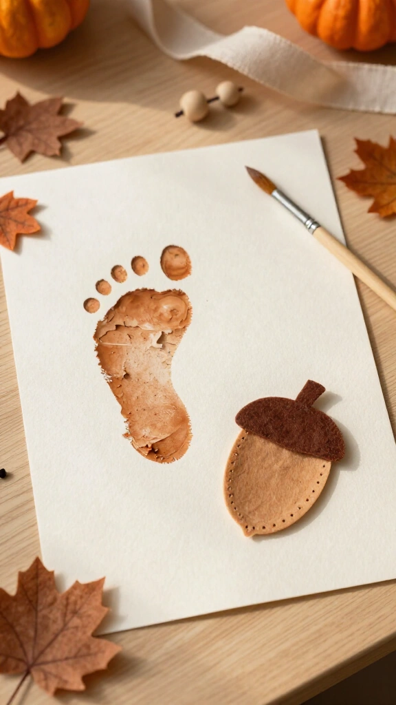 Footprint acorn art