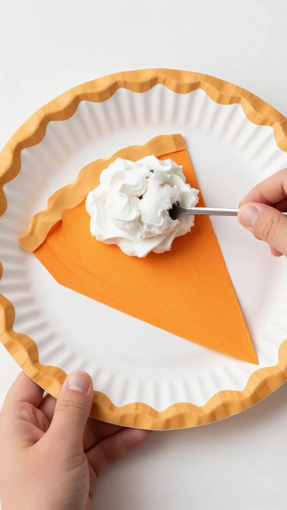 Pumpkin pie paper plate craft