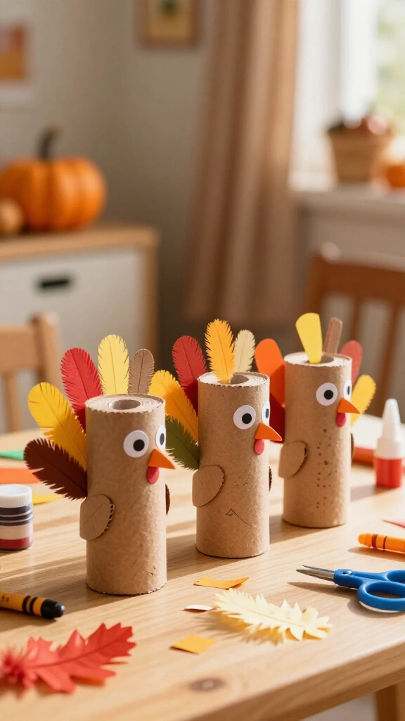 Toilet paper roll turkey