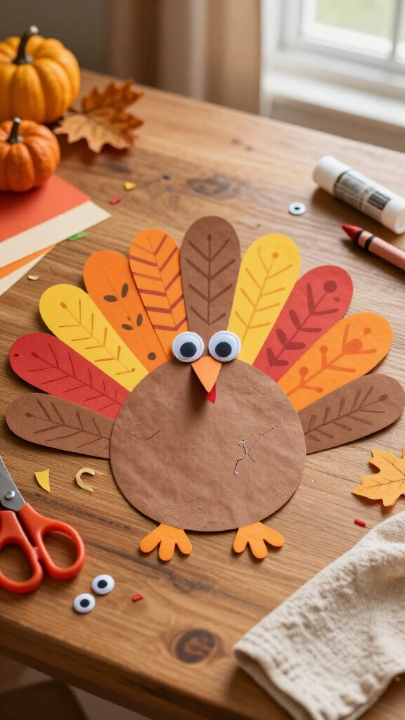 Classic handprint turkey craft