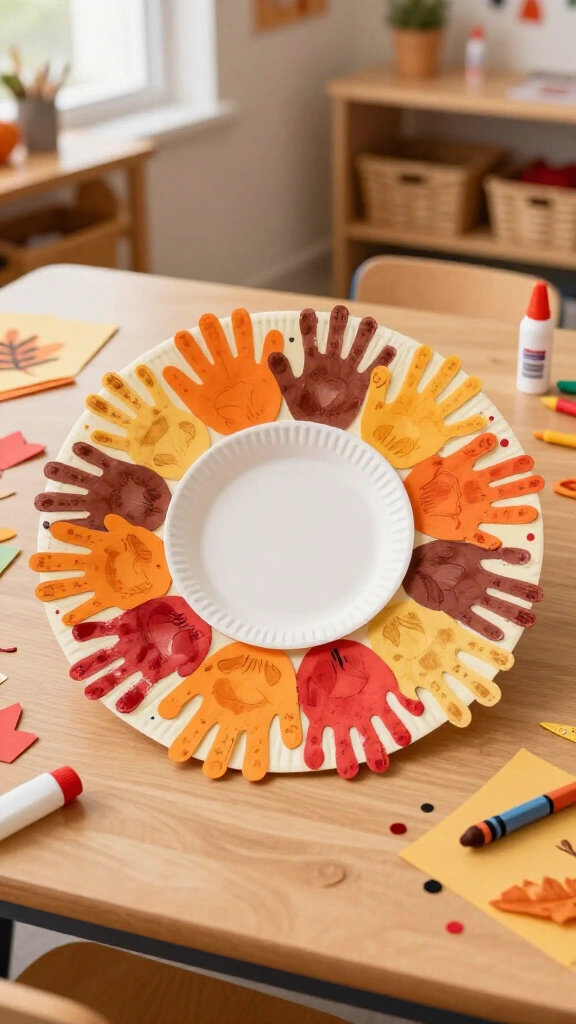 Handprint friendship wreath