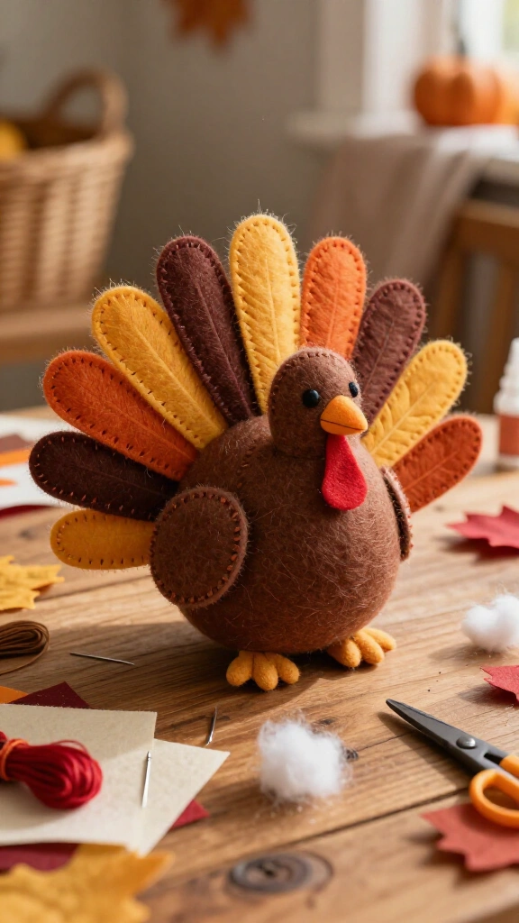 Felt turkey plush craft