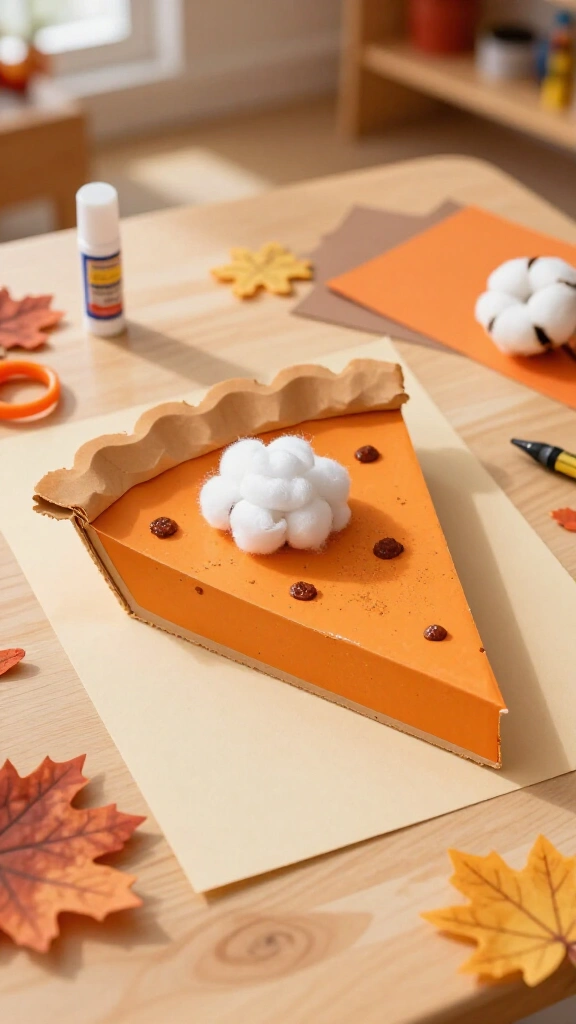 Pumpkin pie paper craft